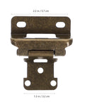 Self Closing Cabinet Door Hinges With Soft Closure Iron Material In Brushed Satin Finish flexible front view