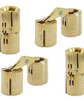 12 Pack 10mm Hidden Brass Barrel Hinges for Jewelry Boxes and DIY Hand Craft, Concealed Furniture Hardware