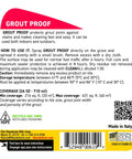 Top Shelf Water Based Grout Sealer Spray For Tile And Stone Heavy Duty Stain Shield label instructions for use and coverage details.