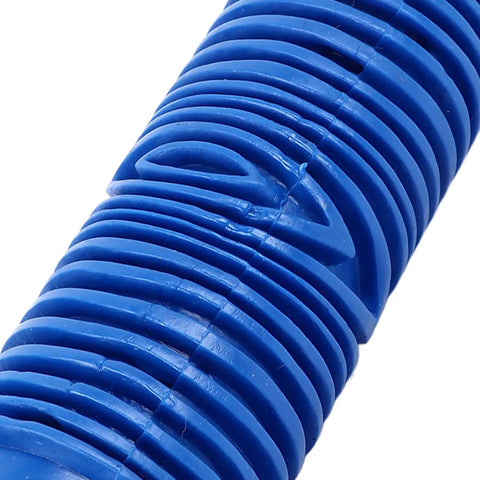 Close-up of No Sweat 5 Inch Rubber Pattern Paint Roller For Walls Easy Diy Decorating Tool with textured blue roller head.