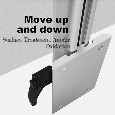 Heavy Duty Aluminum RV Table Base Mount With No Sweat Rotatable Adjustments Sweet Space Saving Replacement Stand close-up of anodized alloy bracket
