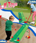 Toddler Golf Set With Easy Carry Cart, 4 Clubs, 8 Balls, Flags, Holes And Mat Indoor And Outdoor Mini Golf Kit for ages 3 to 5