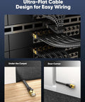 Cat 8 Ethernet Cable 20 Ft Flat, Ultra Fast 40Gbps 2000MHz, Braided SSTP Heavy Duty with Gold Plated RJ45 under carpet and door corner
