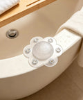 2 Pack Hair Catcher Drain Cover - 5" Dome Shaped Soft PVC with 6 suction cups on bathtub rim.