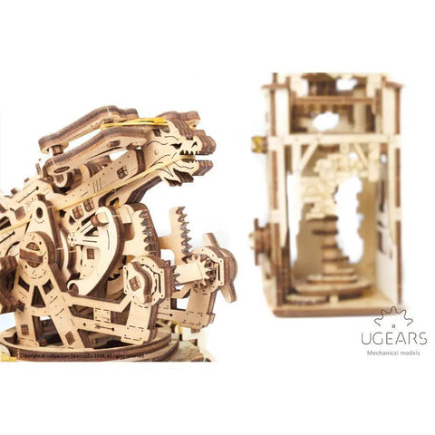 Wooden Mechanical Archballista Tower Puzzle Kit Build Your Own Dope 3D Ballista and Tower Construction Set With Moving Firing Mechanism Durable Natural Wood STEM Toy For Curious Minds, wooden model
