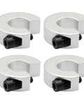 Four Pack SBR16 Clamp On Shaft Collars Aluminum Alloy Stop Rings For Linear Motion Rails Bore 16mm OD 35mm Thickness 10mm