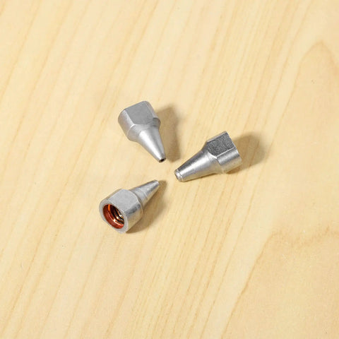 Get These 3 Pcs Heavy Duty Nozzle Kit For S-993A And S-995A Electric Desoldering Pumps With 1MM 1.5MM And 2MM Tips For Your Welding Game, stainless steel nozzles on wood.