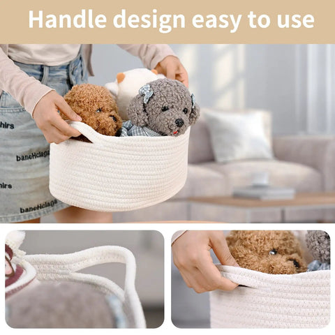 Medium Woven Cotton Rope Basket Empty Diy Gift Hamper Super Sturdy Organizer Hella Versatile Storage Crate For Birthdays And Easter Showers Totally Awesome Home Decor