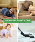Stay Put 12 Pack Rug Tape Reusable Double Sided Carpet Tape For Hardwood Floors and Area Rugs Non Slip Gripper Washable Easy Use