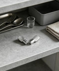 Heavy Duty Spoon Shape 7mm Shelf Pegs 60 Pack Nickel Plated Metal Cabinet Shelf Holders on kitchen countertop