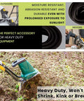 16/3 100 Foot Black Outdoor Extension Cord Heavy Duty Moisture Resistant Ideal For Tools And Equipment Contractor Grade