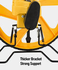 Glomora Measuring Wheel Double Folding Accurate 0-9999.9m Portable Distance Measuring Wheel for Work Projects close-up of thicker bracket support.