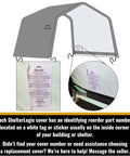 Replacement Cover Kit For 6W X 8L X 6.5H Greenhouse Translucent UV Treated Polyethylene Frame Not Included Fits ShelterLogic 70600 Series with label