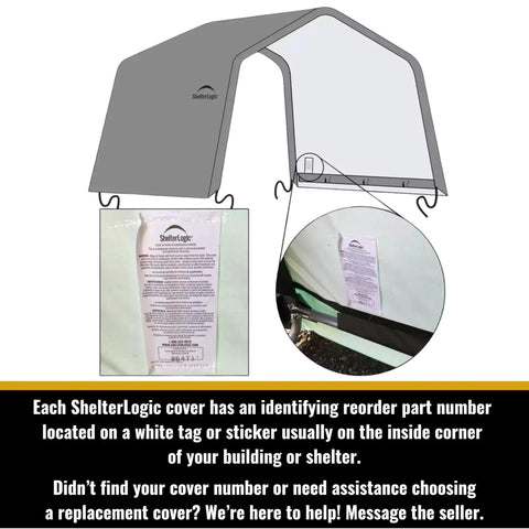 Replacement Cover Kit For 6W X 8L X 6.5H Greenhouse Translucent UV Treated Polyethylene Frame Not Included Fits ShelterLogic 70600 Series with label