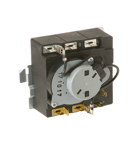Dryer Timer Replacement Part WE04X25586 for Home Dryers, OEM quality, easy install, controls cycle length, black color