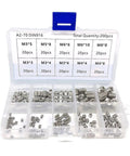 400 Piece Hex Screw Set In Organizer Box 304 Stainless Steel M3 M4 M5 M6 M8 Hex Screws Pro Grade Inner Hex Drive Dual Pack