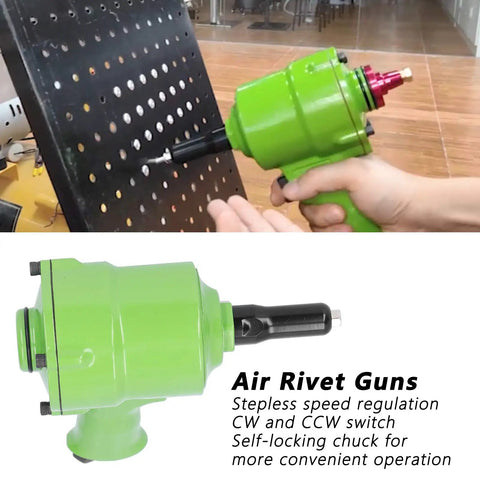 Pro Japanese Style Pneumatic Nail Puller And Air Riveting Machine KP 705P handling steel rivets with stepless speed control.