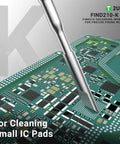 Durable Soldering Iron Tip For Precision Electronics Assembly And Education Pro Grade Soldering Head For Tight Spots Smartphone Tablet Repair, metal tip over IC board