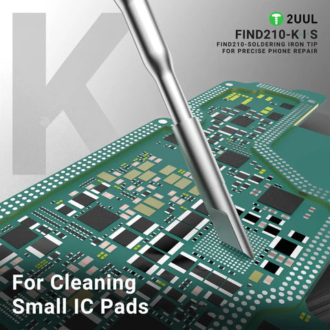 Durable Soldering Iron Tip For Precision Electronics Assembly And Education Pro Grade Soldering Head For Tight Spots Smartphone Tablet Repair, metal tip over IC board