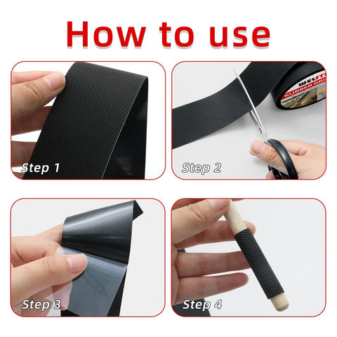 4 Inch Wide Premium Rubber Grip Tape For Controllers, Mice And Gear Non Slip Adhesive Wrap application steps