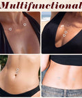 Top Shelf G23 Titanium Dermal Piercing Kit Solid 14 Gauge Surface Implant Anchor on skin with silver heart charms.