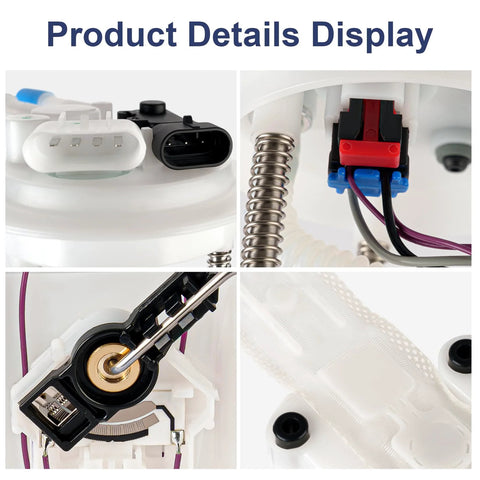 Electric Fuel Pump Module Assembly For Chevy Tahoe GMC Yukon Cadillac Escalade V8 4.8L 5.3L 6.0L Gas Only With Pressure Sensor No Brainer Replacement E3508M P74832M 67307 FG0324 Direct Fit Drop In OEM Style product details