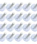 40 Piece Adjustable Furniture Leveling Feet For Cabinets And Desks With M6 Threaded Round PVC And Metal Glides 18mm Diameter