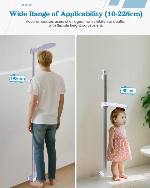Wall Mounted Height Gauge For Home Or Clinic, Aluminum Stadiometer With 10 To 225 Cm Range used for measuring height of adult and child