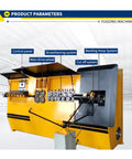 Badass Heavy Duty CNC Rebar Stirrup Bending Machine Straight Up Powerhouse For Steel Bar Processing And Construction Crews built with control panel and straightening system.