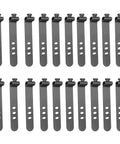 Heavy Duty Reusable Cable Ties And Premium Wire Organizer Straps For Instant Cord Sorting with durable black material.
