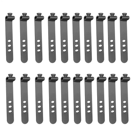 Heavy Duty Reusable Cable Ties And Premium Wire Organizer Straps For Instant Cord Sorting with durable black material.