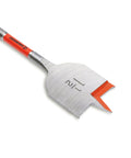 Crescent flat spade drill bit, front view, 6 in x 1-1/2 in, steel with orange cutting edge.