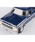 Ford 1979 F150 Pickup Diecast Truck Model In Dark Blue One Twenty Four Scale With Realistic Exterior And Interior Details