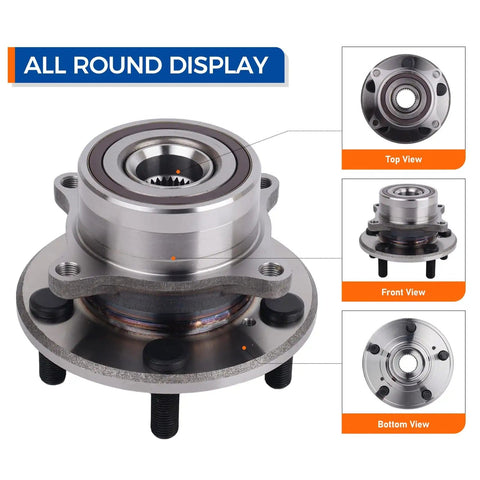 Front Wheel Bearing And Hub Assembly 513267 Fits Honda Pilot 2009 2015, Acura MDX 2007 2013, Acura ZDX 2010 2013 5 Lug, Bolt-On OEM Replacement