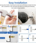 Do It All 170Pcs Drywall Anchors And Screws Kit showing installation steps with hammer and drill for picture hanging