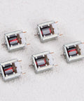 Five Small But Mighty Five Pack Micro 020 DC Motors 3V 15000 RPM Bare Square Motors with carbon brushes for DIY projects.