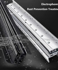 Under Stair Drawer Slides Non-Removable With 265lb Load Capacity 3-Stage Full Extension Anti-Derailment Hardware For Staircase Cabinets Heavy Duty Kitchen And Utility Drawers That Stay Put And Reach Back Items, electrophoretic rust prevention treatment