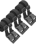 Six adjustable nylon webbing straps 59 by 1 inch with side release buckles for camping gear and outdoor gear secure tie down.