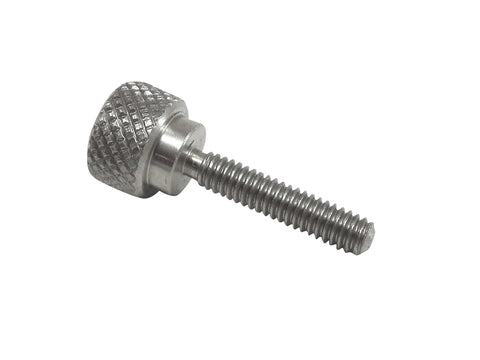 Ten Pack 8-32 Thumb Screws 303 Stainless Diamond Knurled With Straight Shoulders And Flat Tips Right Hand Threads Uncoated