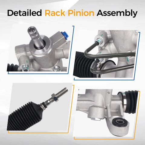 Rack Pinion Steering Assembly With Hydraulic Power For 2008 2009 2010 2011 2012 Honda Accord Replacement OE Style 53601TE1A02 Compatible Easy Plug In Direct Fit For Long Lasting Performance