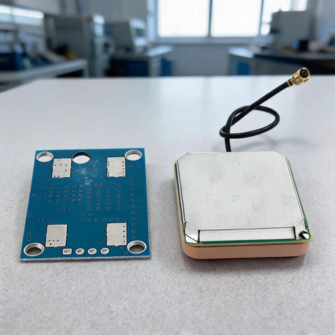 Neo-8M GPS Receiver Module With Built-In Antenna For Arduino Projects 3V To 5V Power Supply, blue board and metal shield