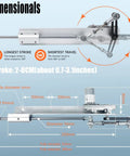 DIY Reciprocating Linear Actuator 24V With Adjustable Telescopic Stroke And Speed Controller dimensions