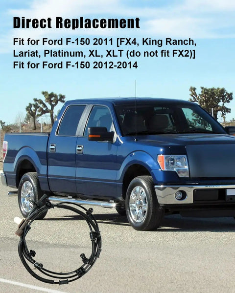Rear ABS Wheel Speed Sensor Set For Ford F150 2011 2012 2013 2014 Left Right Drop In Direct Fit Replacement With Anti Lock Design For Safer Braking And Stable Vehicle Handling on blue F-150