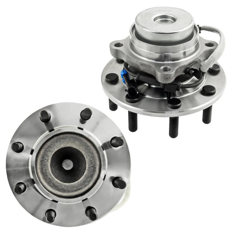 2WD Front Wheel Bearing Hubs For 2003 Through 2017 Chevy Express 3500 4500 Vans Wheel Hub Bearing Assembly Replacement With 180mm ABS Sensor OEM Grade