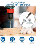 Heavy Duty Stainless Steel Deck Screws For Outdoor Wood Projects Built To Last, 304 Grade, Eight By One And A Half Inch Size