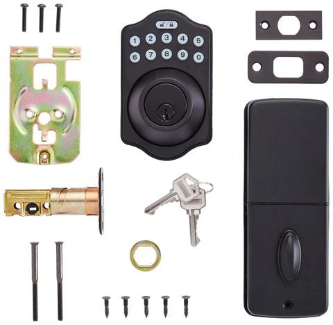 Electronic Keypad Deadbolt Door Lock With Auto Lock And Touch Control Keyless Entry That Delivers No Sweat Setup And Total Peace Of Mind Via Six Custom User Codes And Matte Black Finish
