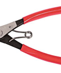 9 Inch Lock Ring Pliers With Plastisol Grips For Spreading Soft Iron Horseshoe Washers And Tempered Steel Lock Rings On Gear And Bearing Shafts Heavy Duty Tool Built For Brake Jobs And Machinery Maintenance, red pliers