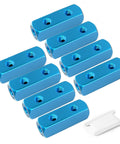 Eight-piece set of Aluminum Air Manifold Five Port Pneumatic Splitter For Air Compressors One Quarter Inch Output and Supply