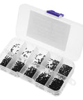 1000Pcs Boxed Self Tapping Screws Set With Small Round Head Assortment M1.3 M1.4 M1.5 For Electronics in clear storage box