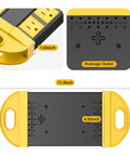 Dimensions and drainage feature of Weatherproof Outdoor Power Strip With Eight Outlets, Waterproof Extension Cord For Wet Areas, IPX6 Rated, Heavy Duty For Christmas Lights And Exterior Decor, 6 Foot Surge Protector.